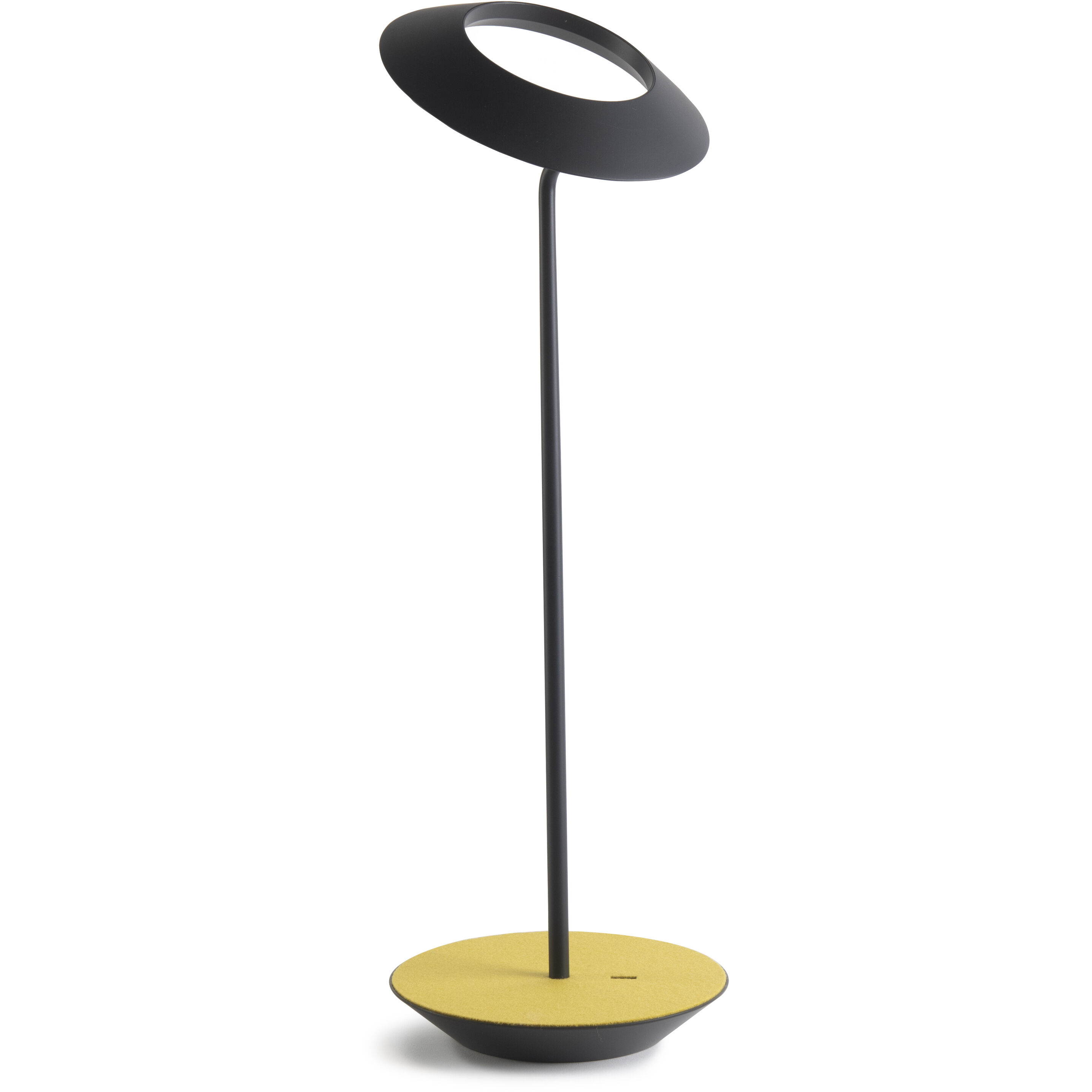 Royyo 17.4 inch 11.00 watt Matte Black with Honeydew Felt Desk Lamp Portable Light